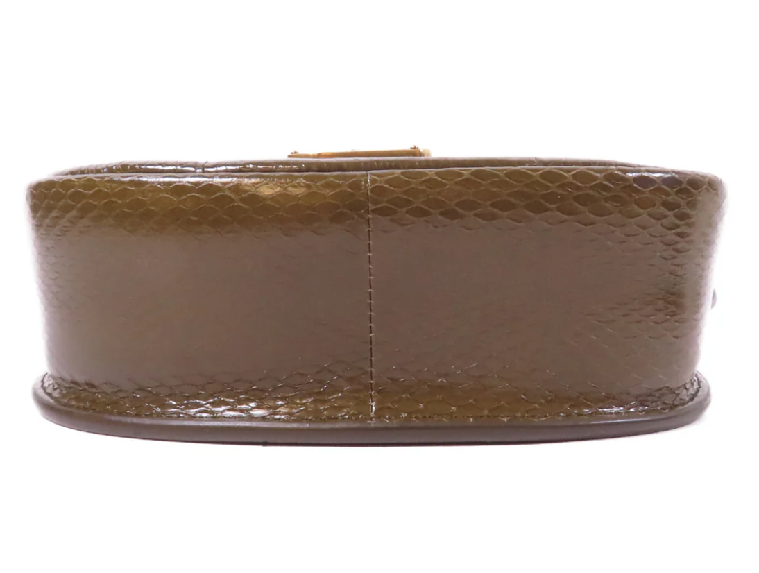 YSL Kaia Snakeskin Green