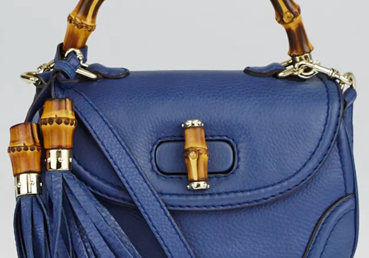 Gucci Bamboo 1947 Medium Navy Blue