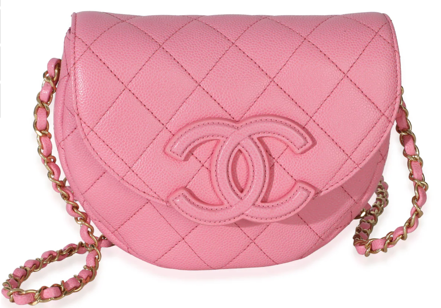 Chanel CC Pink Saddle Bag