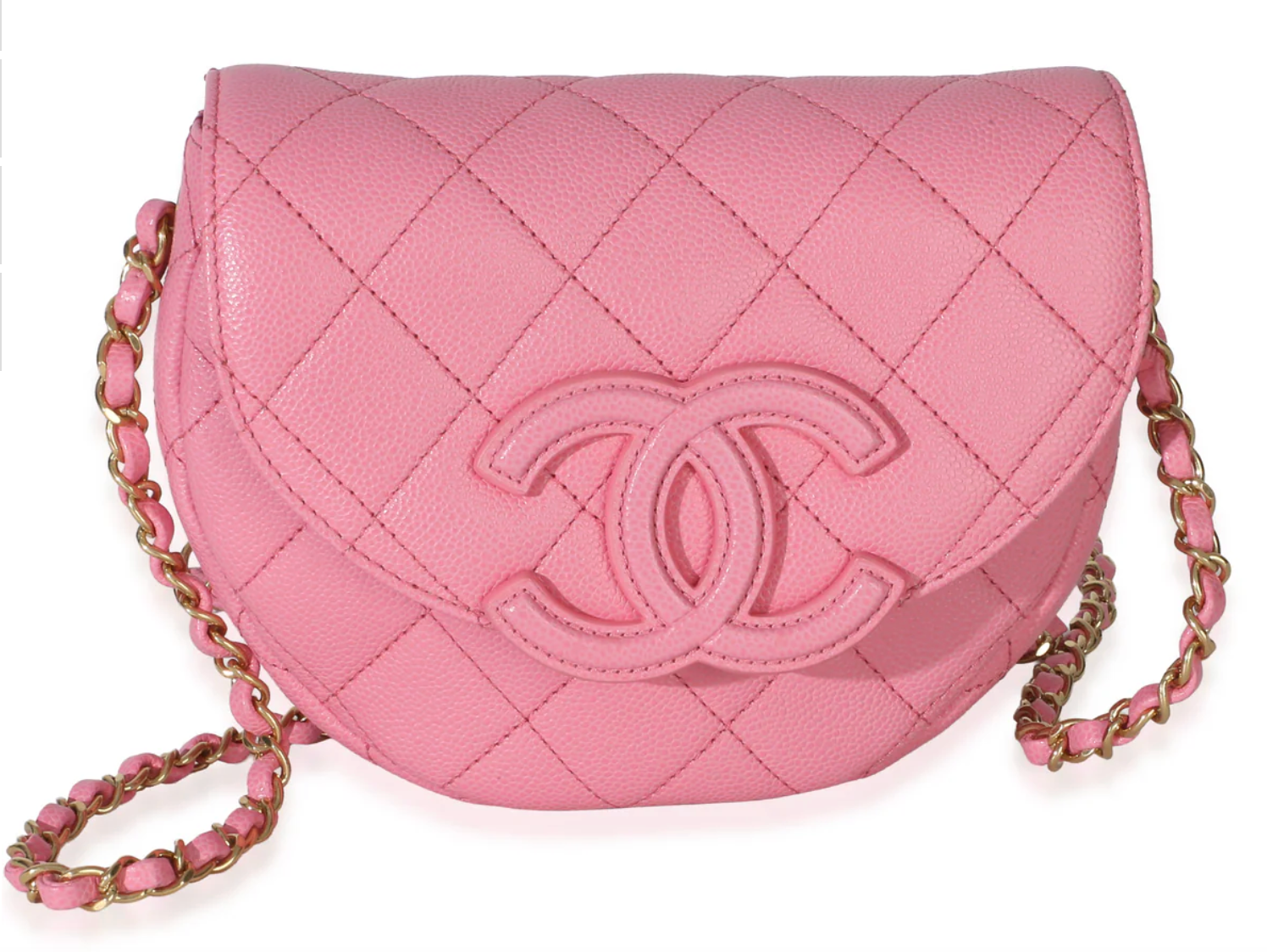 Chanel CC Pink Saddle Bag