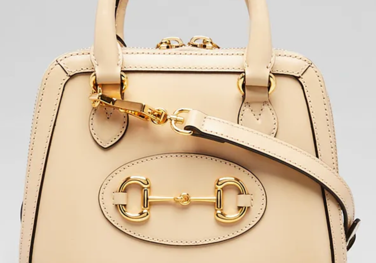 Gucci Horsebit 1955 Mini Top Handle 2 Way Bag Beige