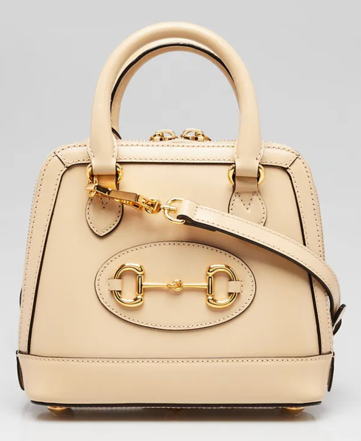 Gucci Horsebit 1955 Mini Top Handle 2 Way Bag Beige