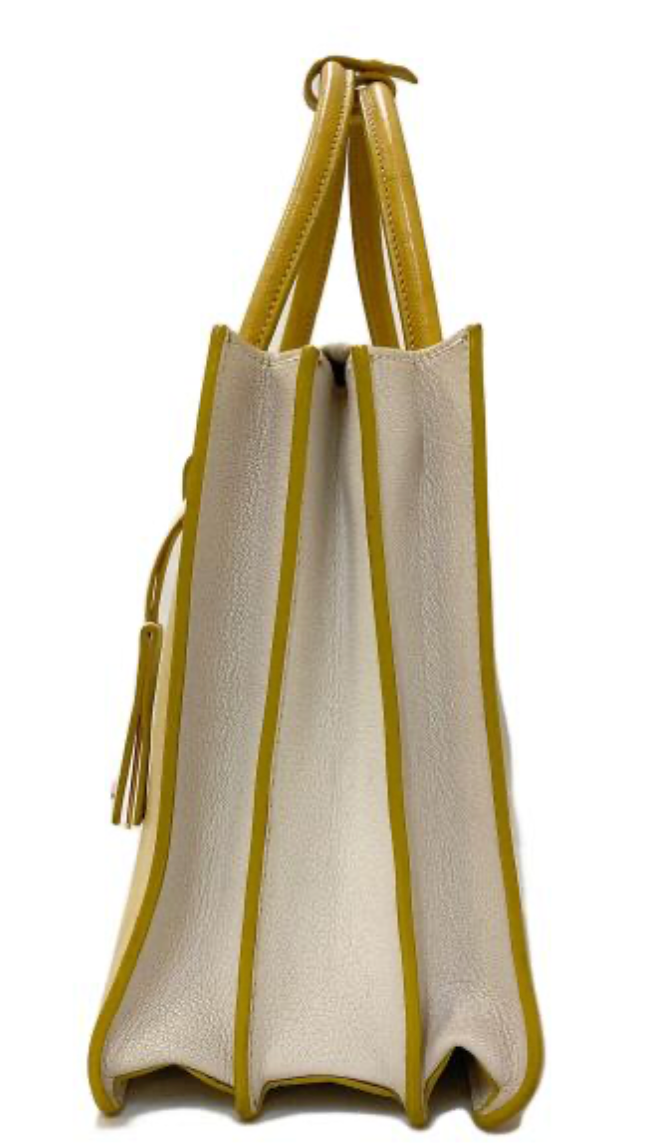 Miu Miu Leather Tote Pastel Lemon