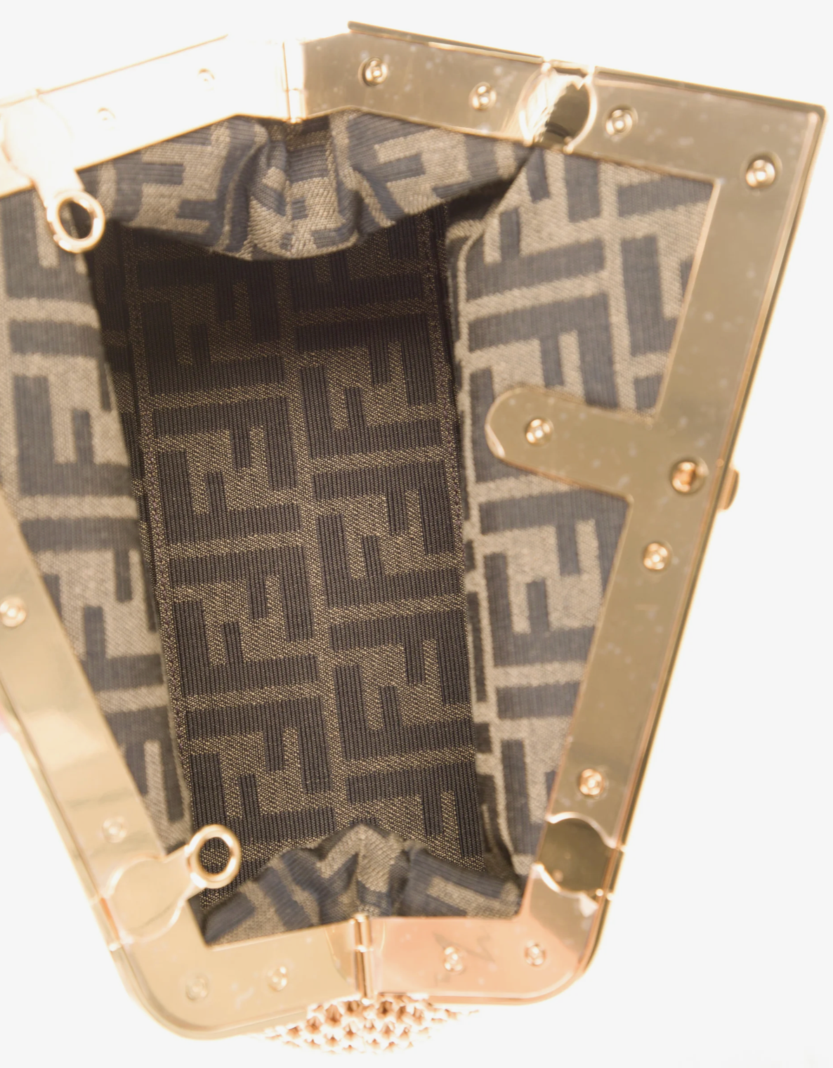 Fendi First Small Raffia Bag Tan