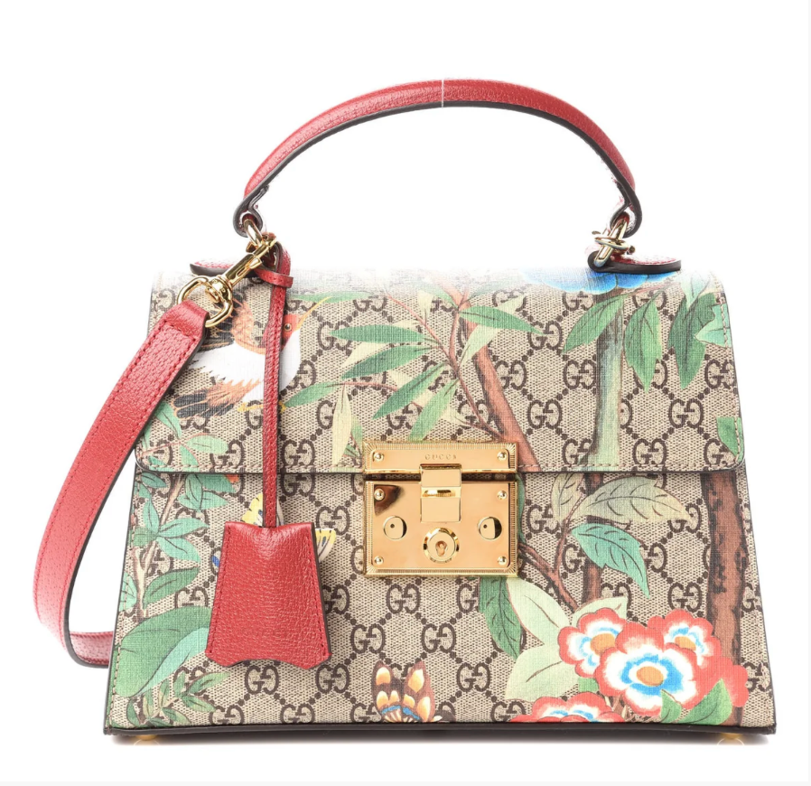 Gucci Floral Padlock Top Handle