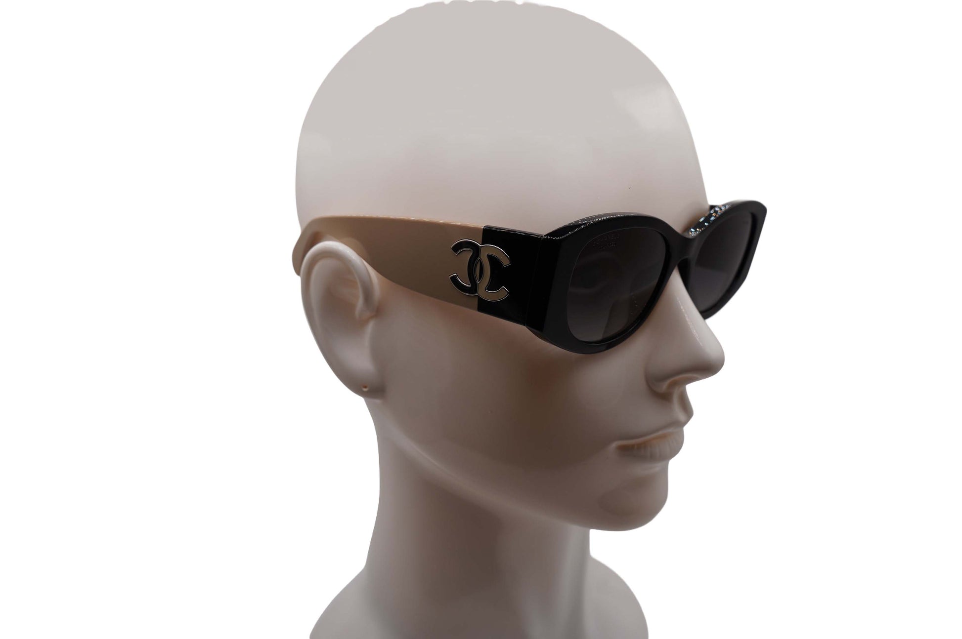 Chanel 5524 Black and Beige Sunglasses