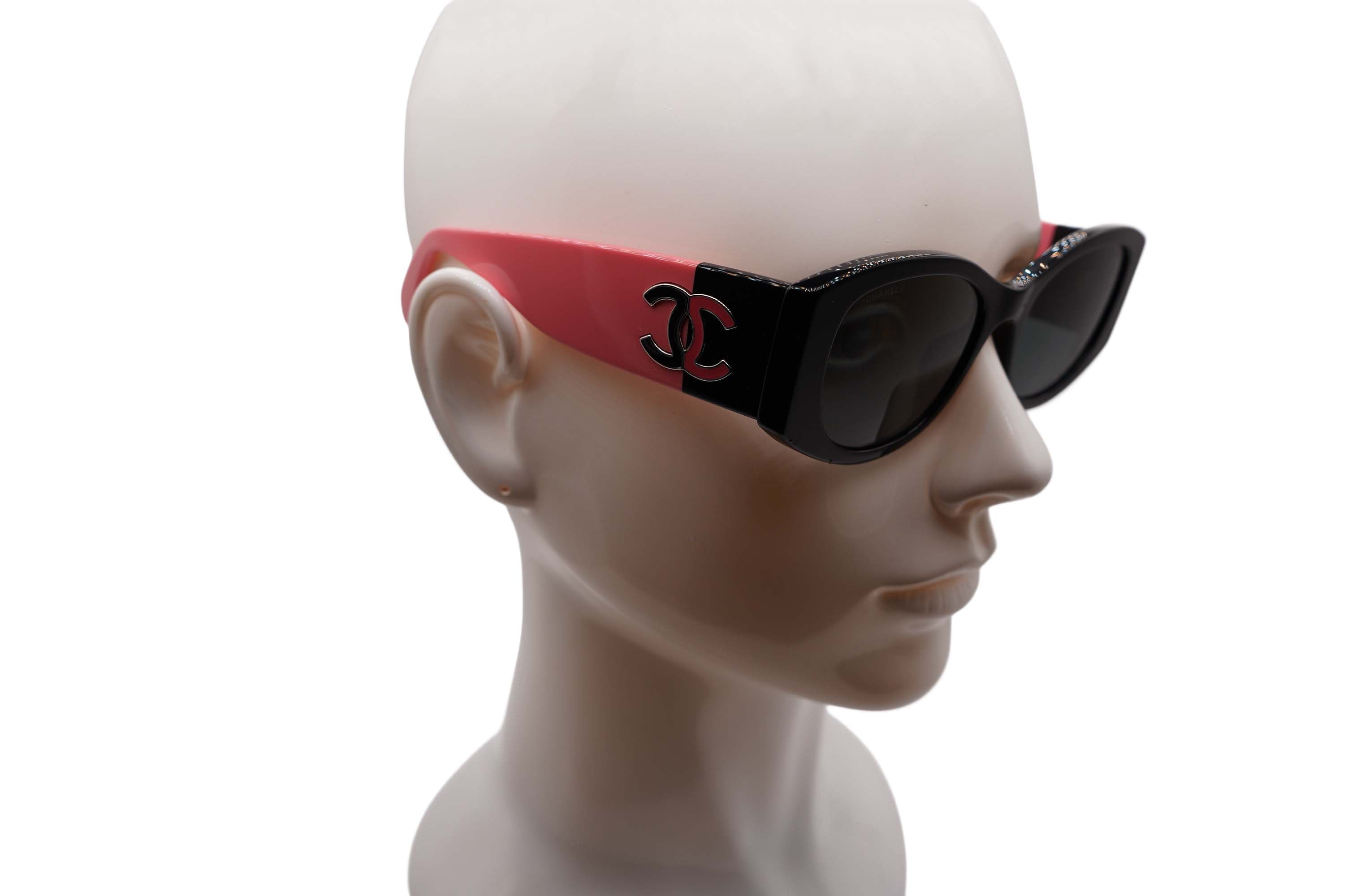 Chanel 5524 Black and Pink Sunglasses