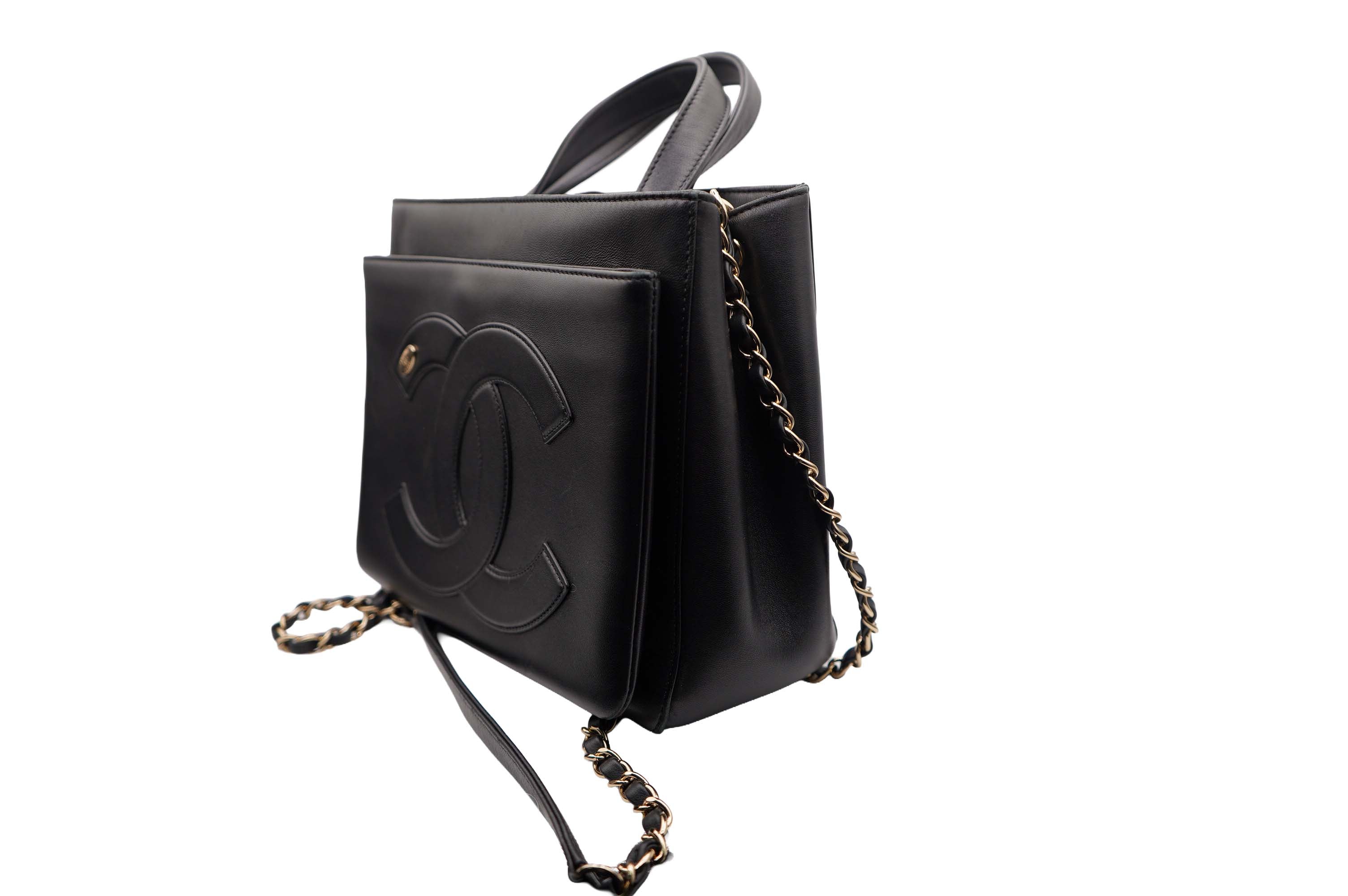 Chanel Black Lambskin CC Mania