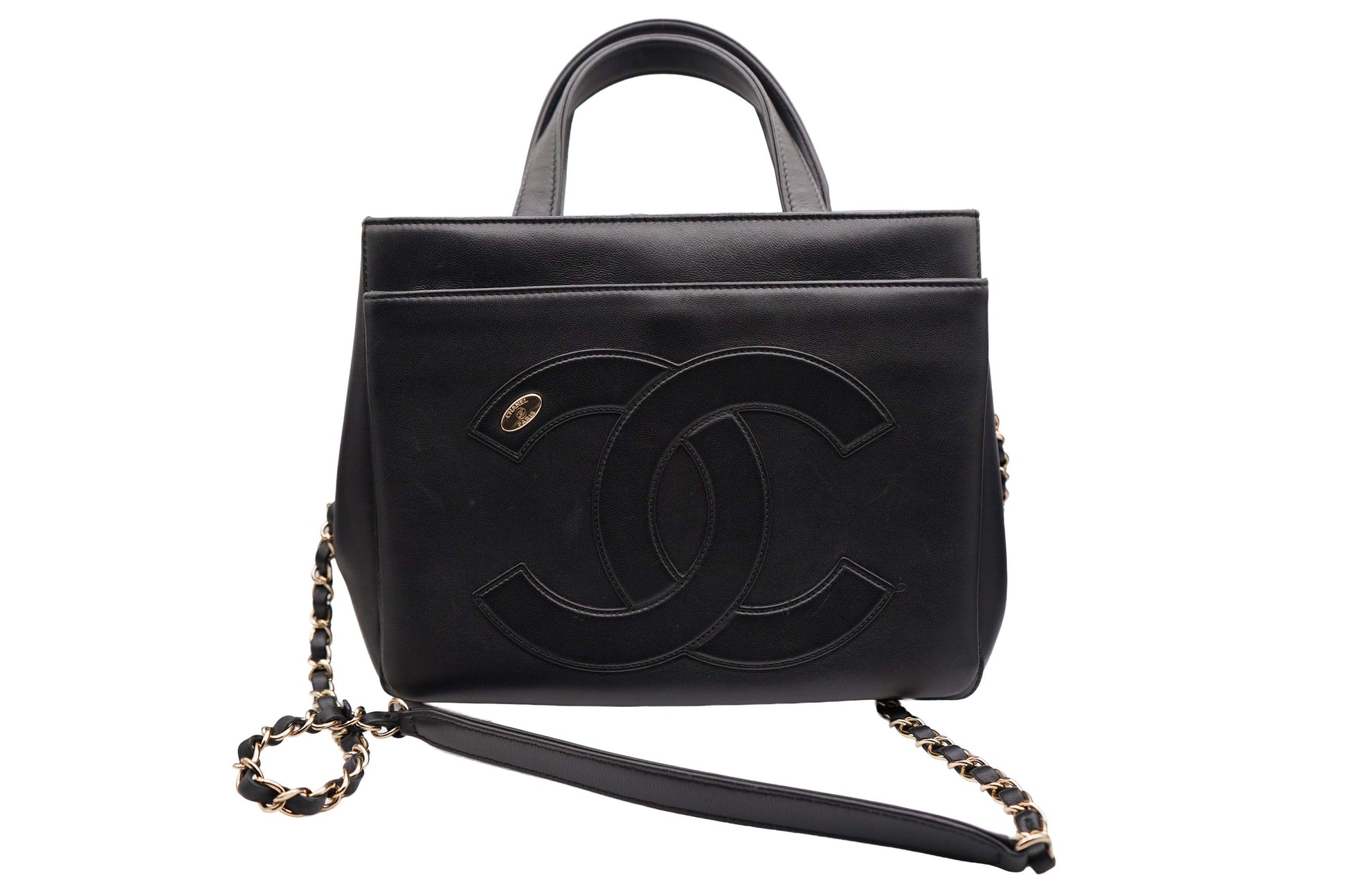 Chanel Black Lambskin CC Mania