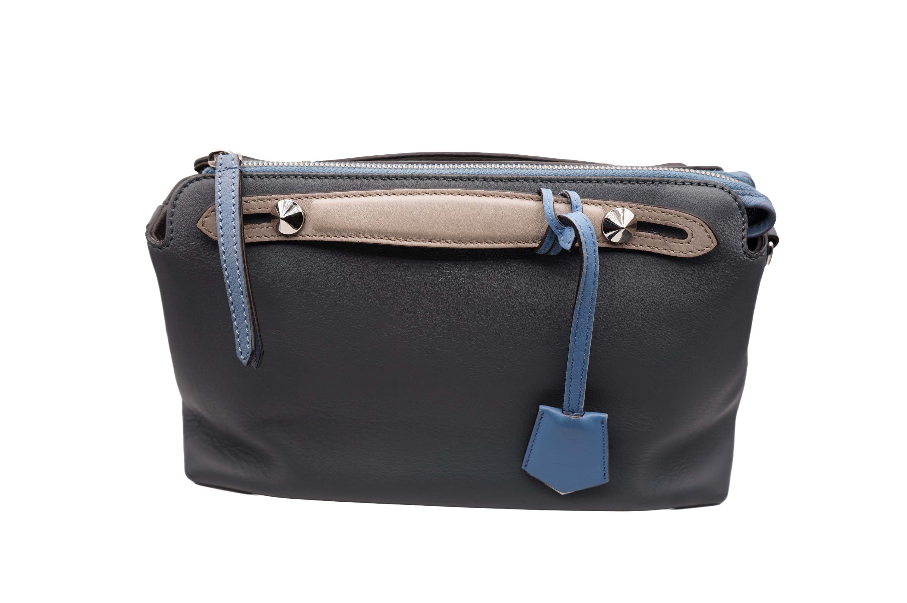 Fendi Leather By The Way 2 Way Steel Blue