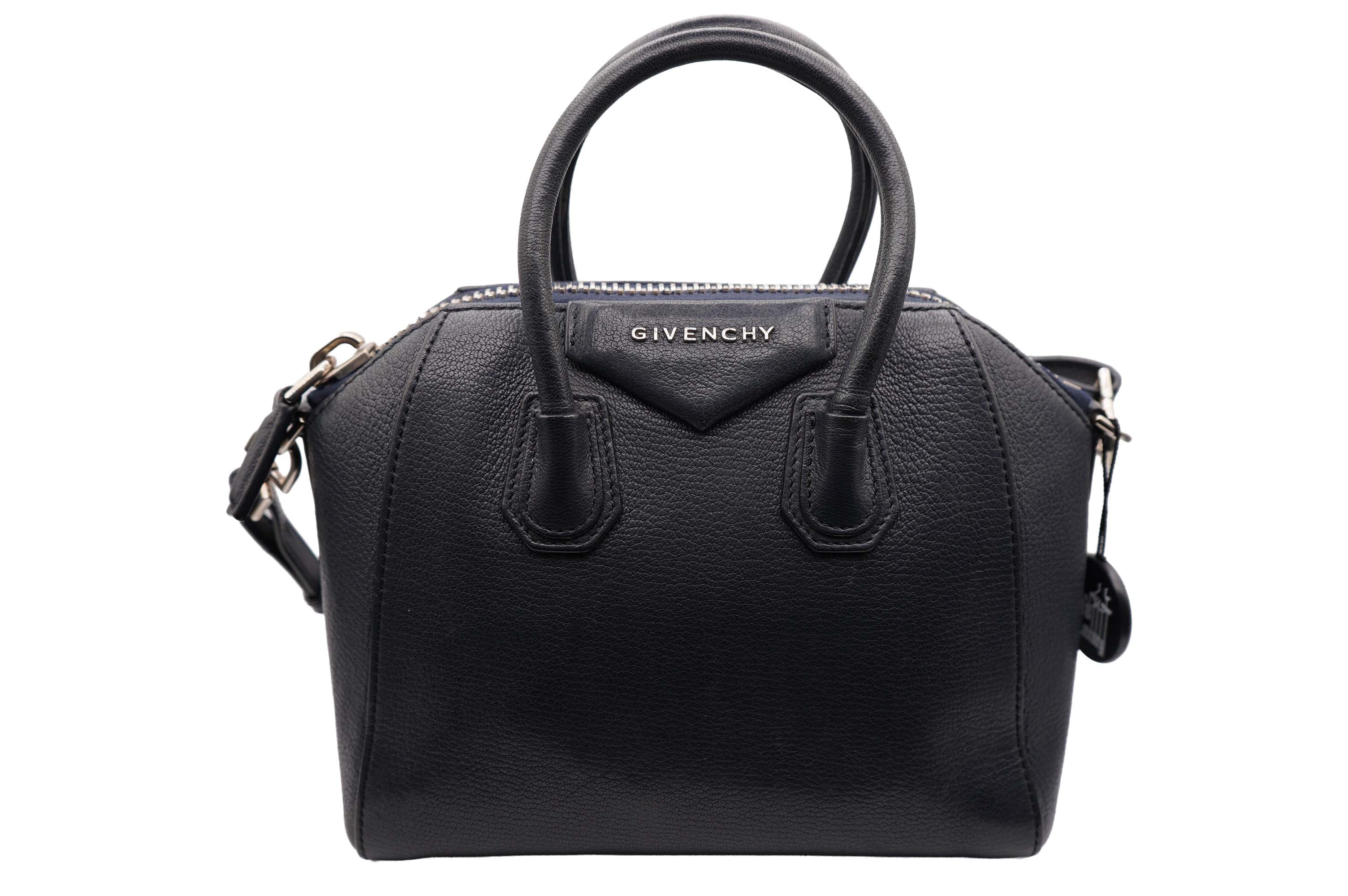 Givenchy Navy Leather Mini Two Way Bag