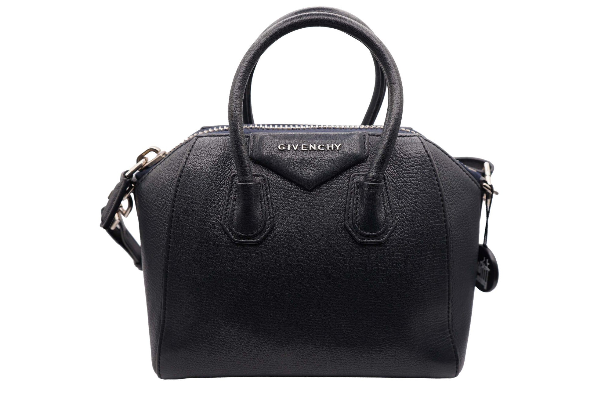 Givenchy Navy Leather Mini Two Way Bag