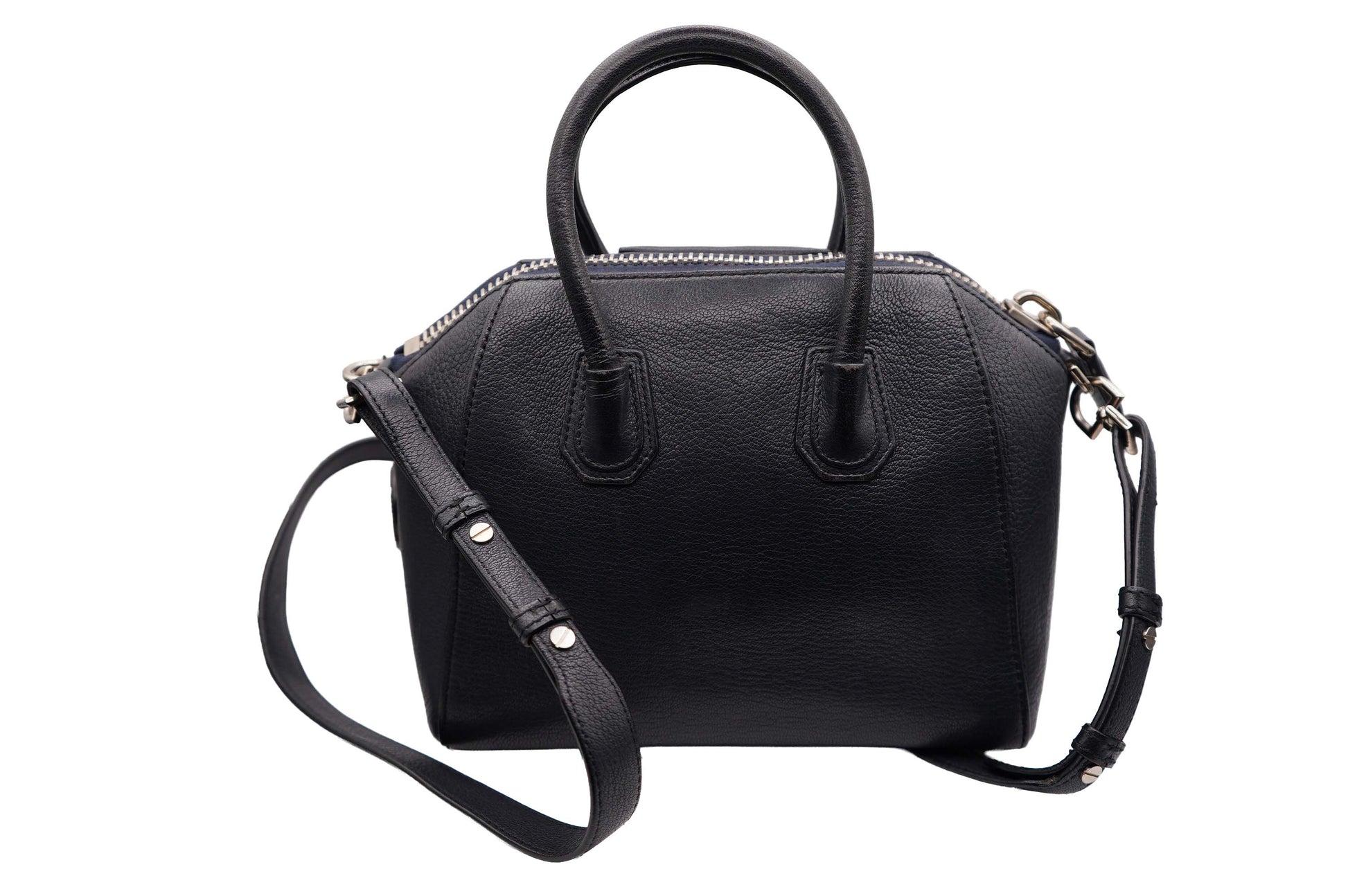 Givenchy Navy Leather Mini Two Way Bag