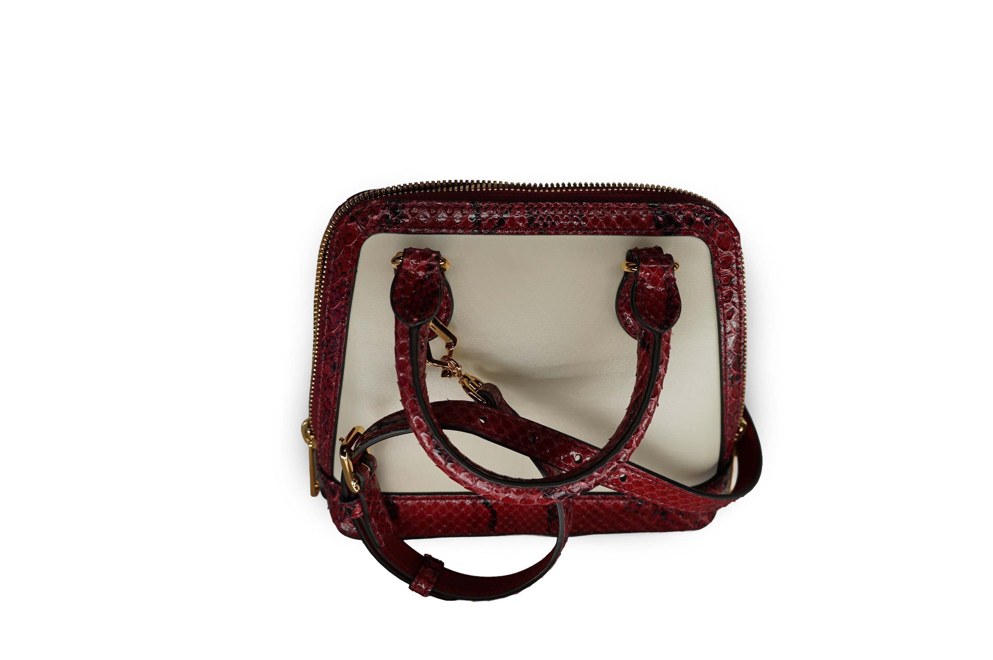 Gucci Horsebit Mini Python Top Handle Bag