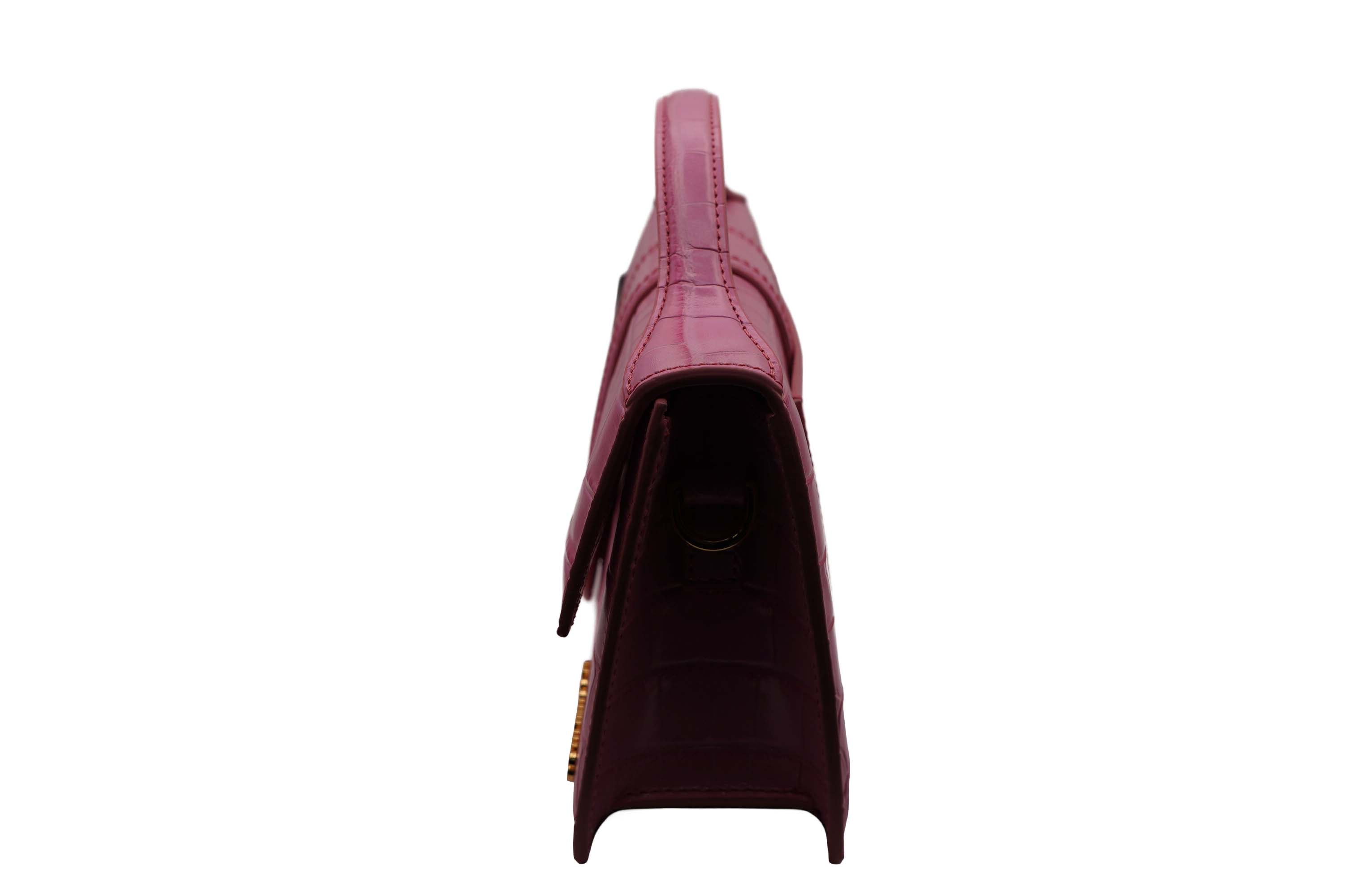 Jacquemus Pink Croc Two Way Bag