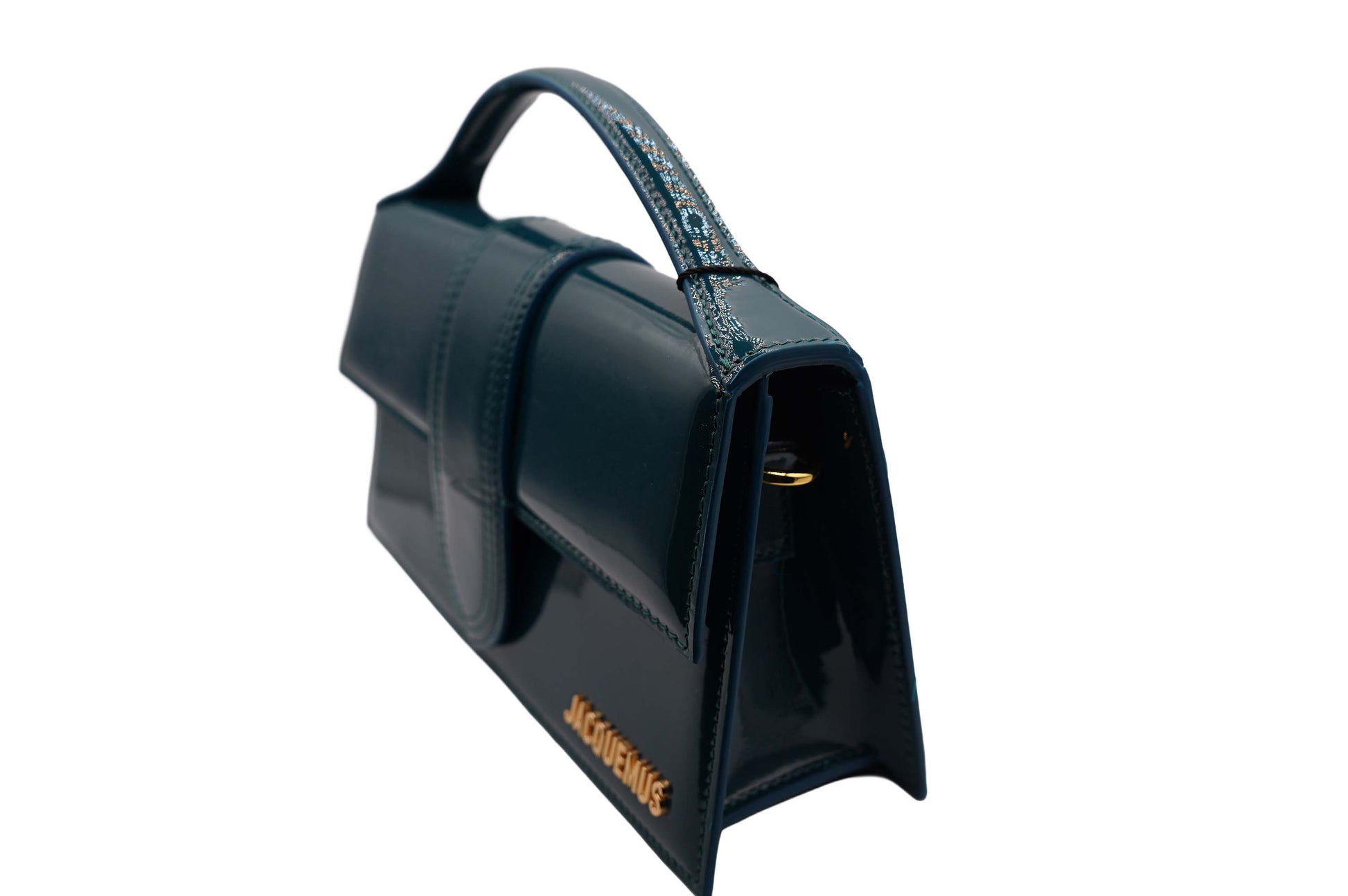 Jacquemus Turquoise Patent Leather Two Way Bag