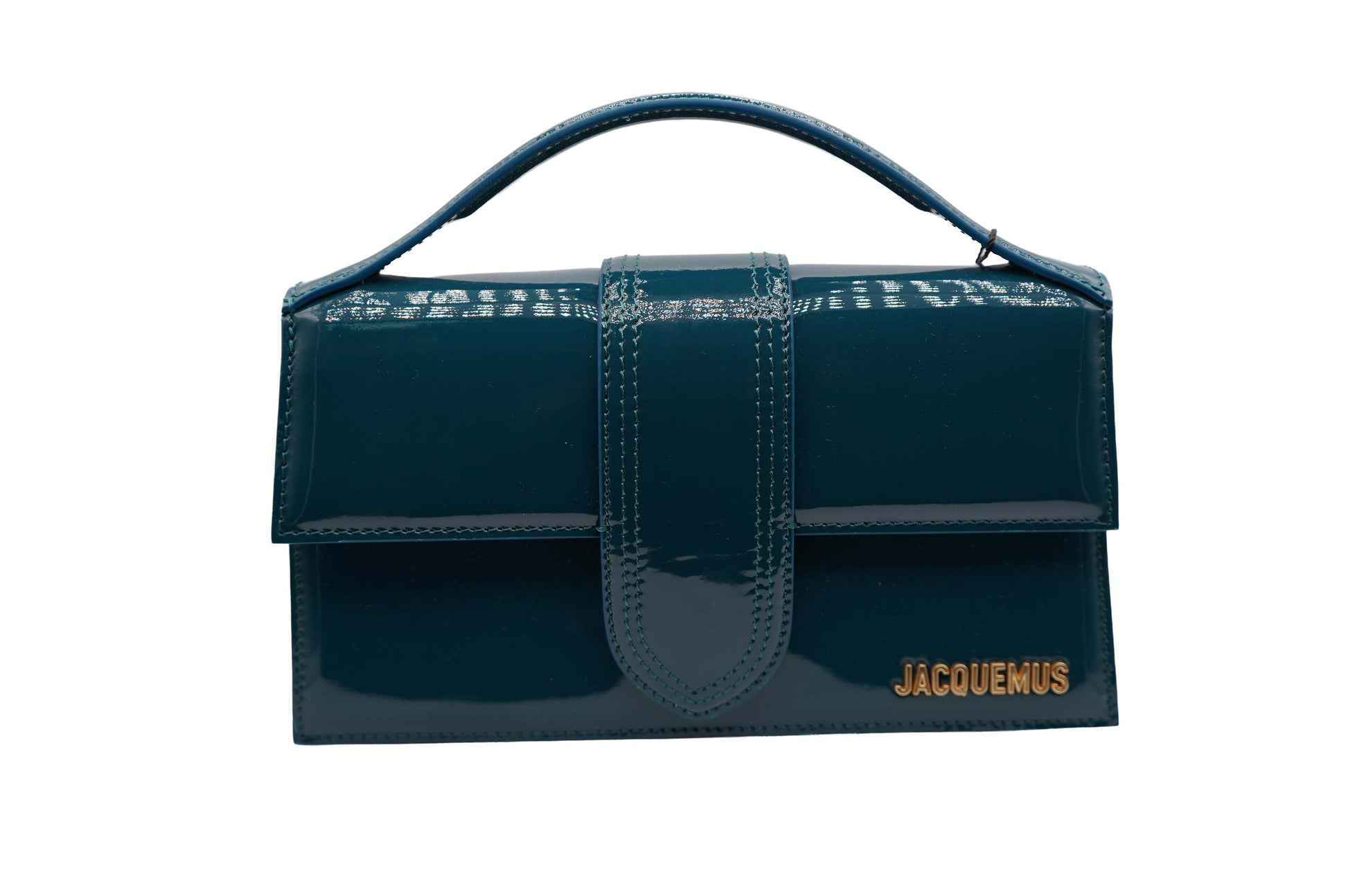 Jacquemus Turquoise Patent Leather Two Way Bag