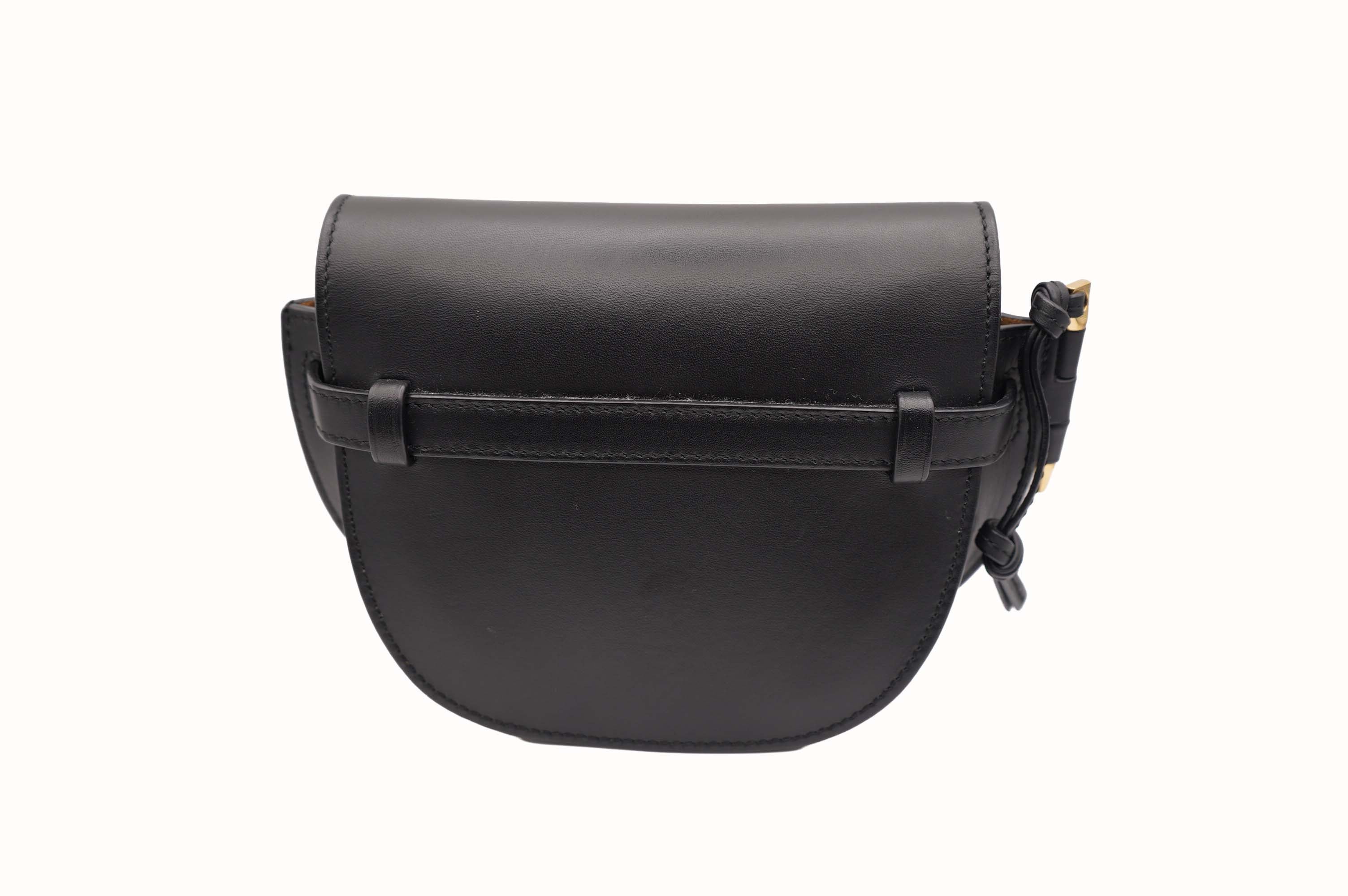 Loewe Black Mini Dual Gate Crossbody Bag W/ Guitar Strap