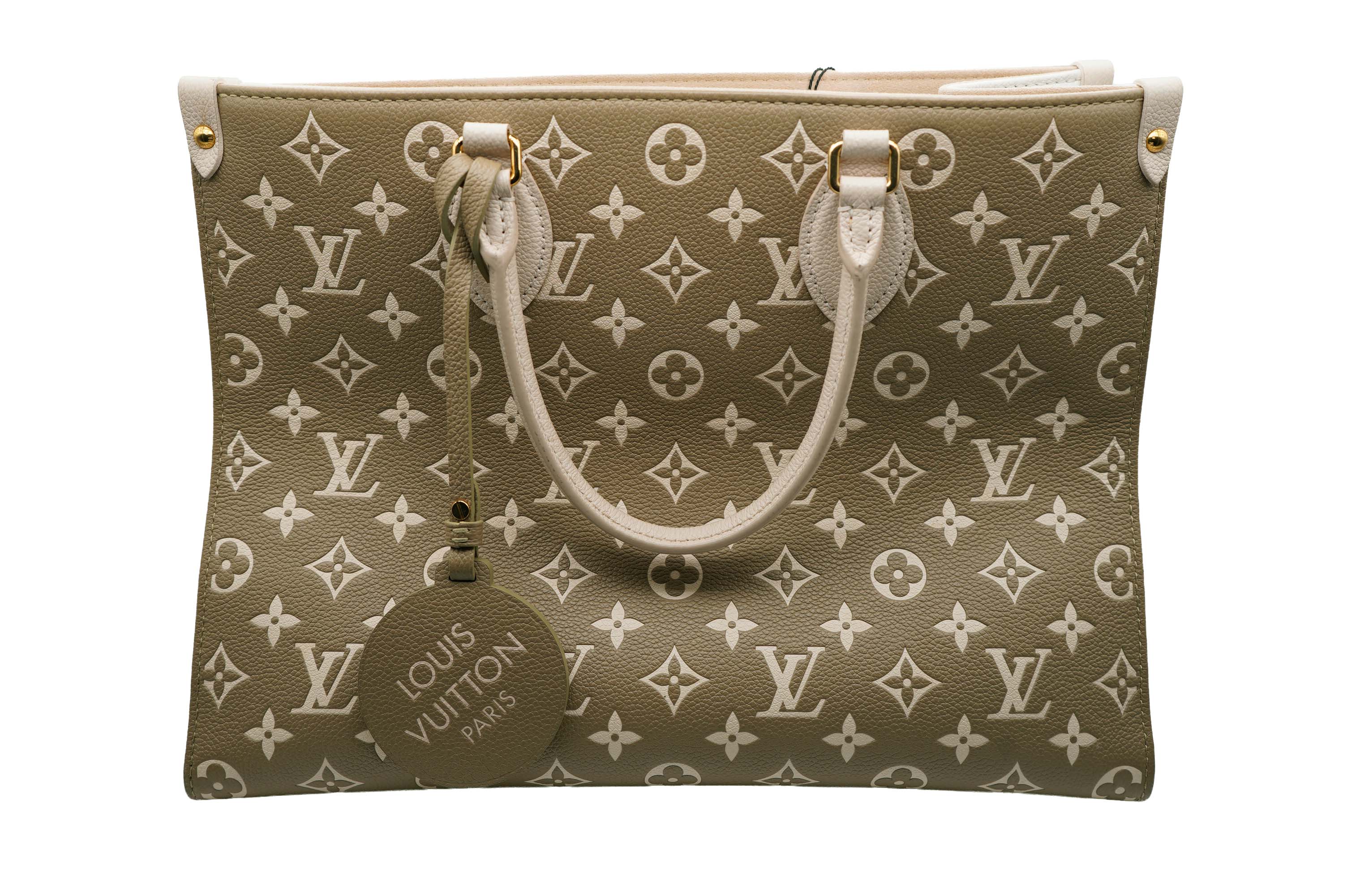 Louis Vuitton Green And Cream Monogram Bag