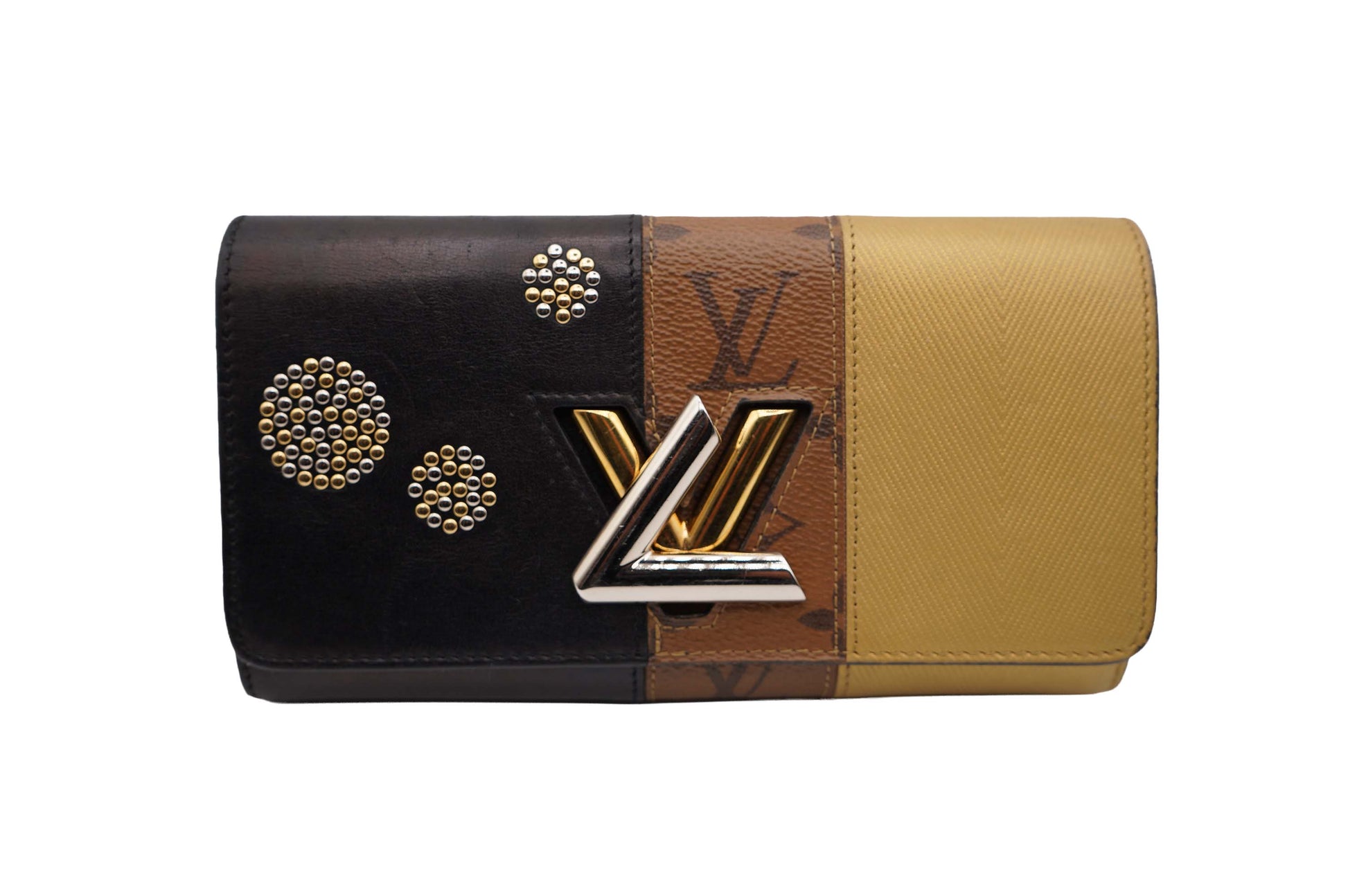 Louis Vuitton Reverse Monogram Studded Night Twist Wallet
