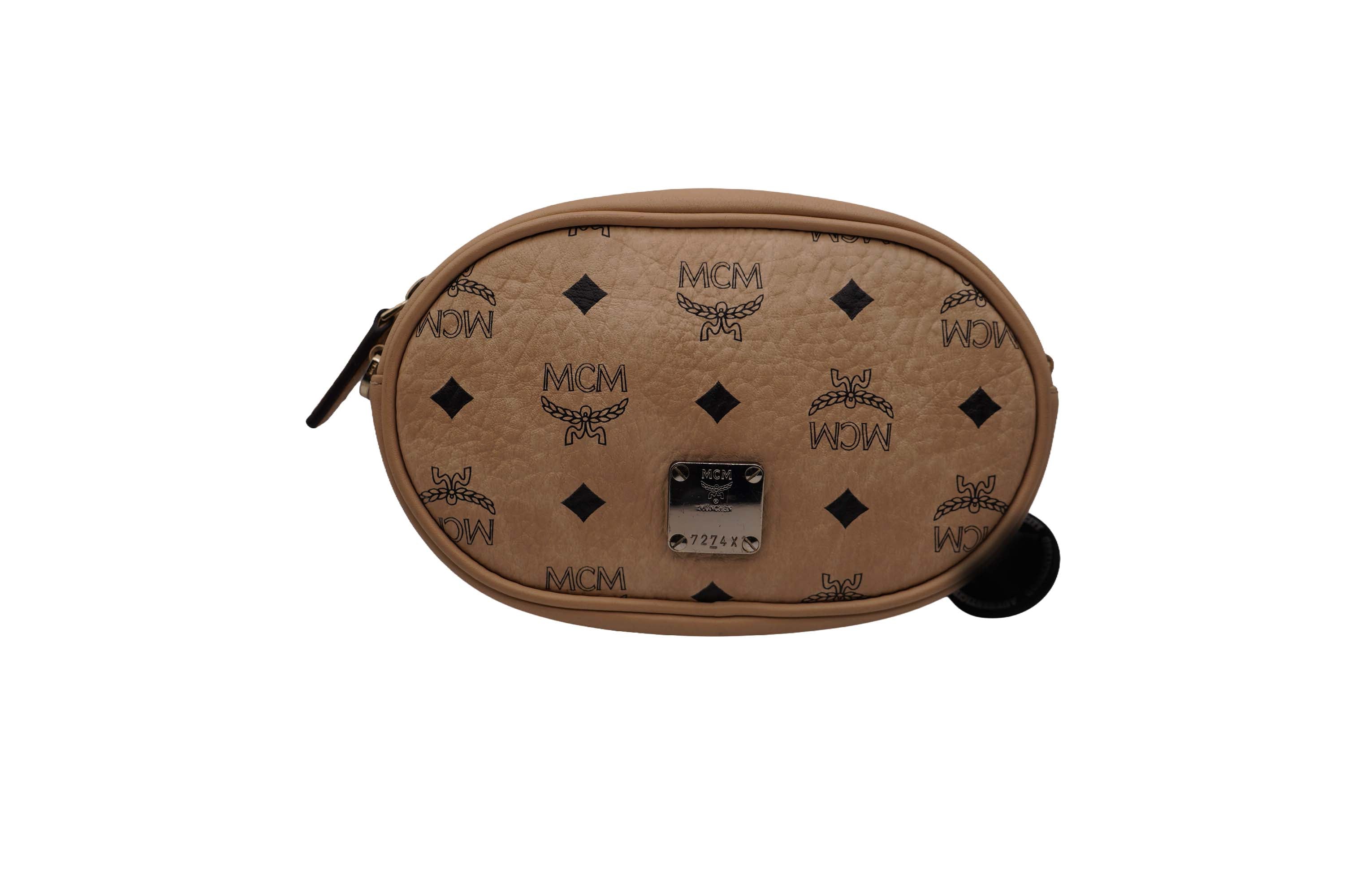 MCM Beige Visetos Beltbag/Crossbody Bag
