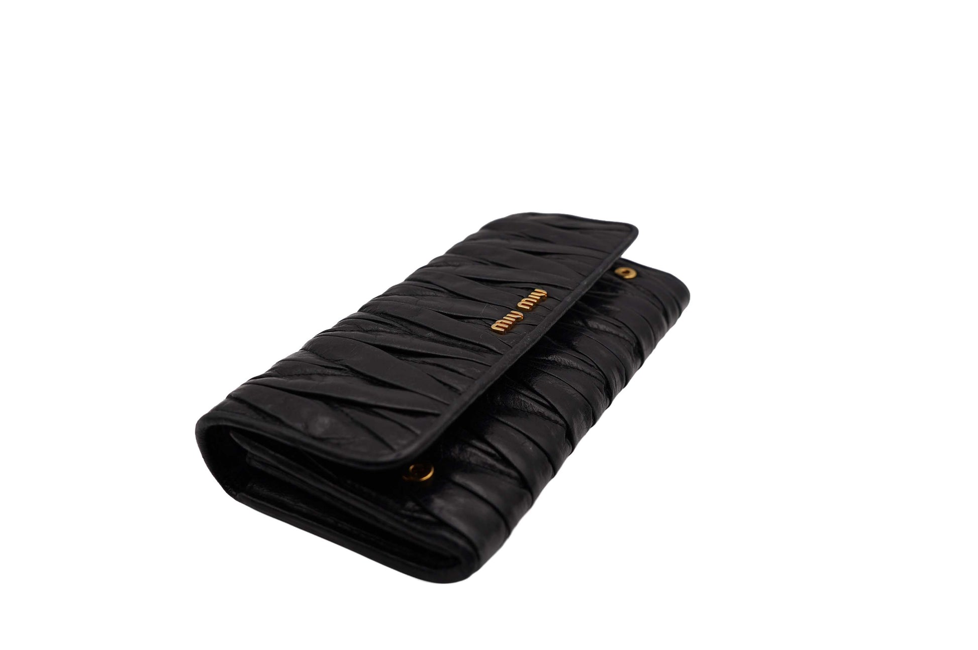 Miu Miu Matelasse Leather Long Flap Wallet